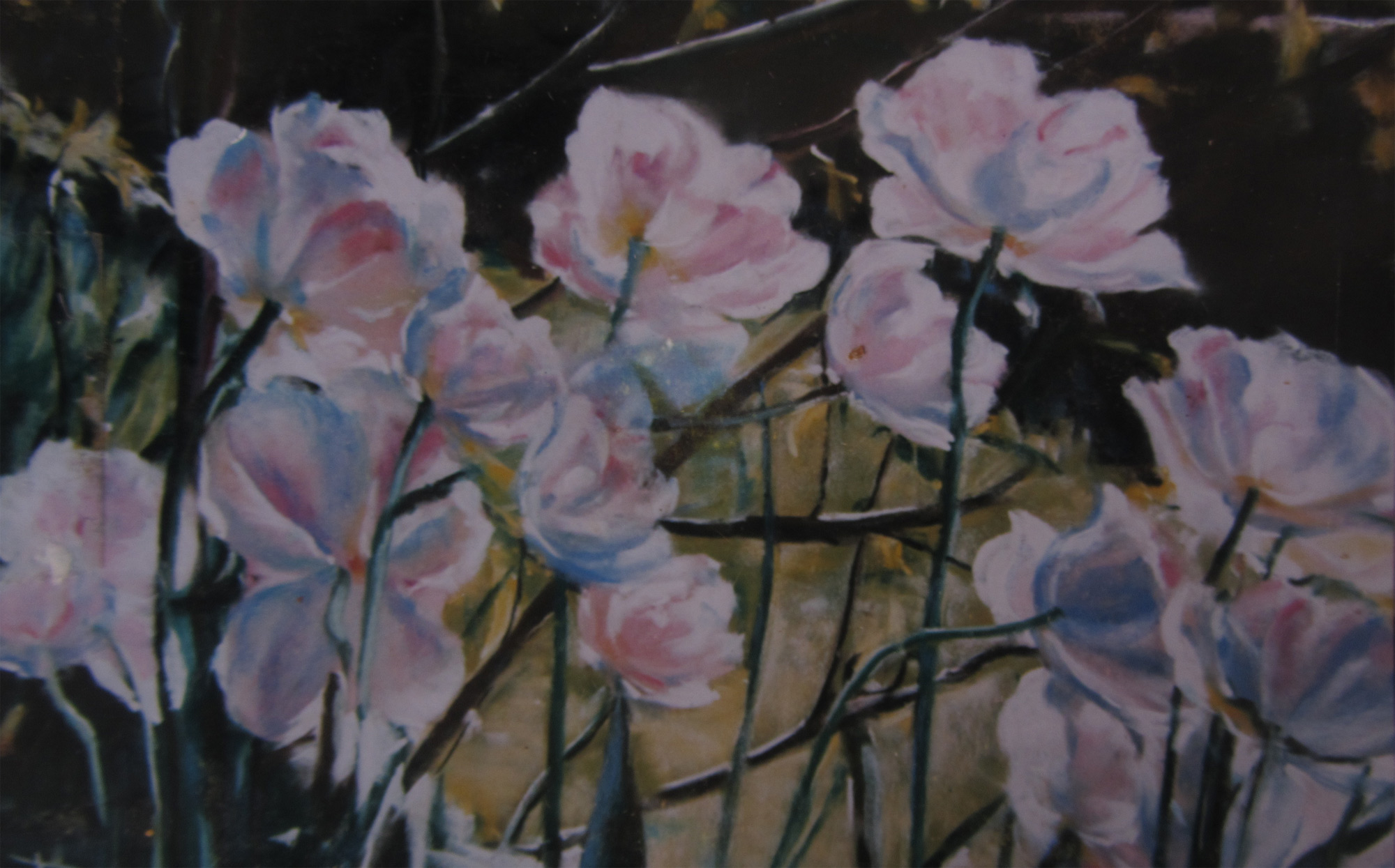 Les fleurs - Peinture au pastel sec par Isabelle Douzamy - 50x65cm