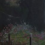 Ambiance champêtre dans les jardins du Haras de Lamballe - Peinture au pastel sec par l'artiste peintre Isabelle Douzamy - 39 x 53 cm (encadré)
