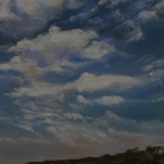 Ciel de Saint-Cast - Peinture au pastel sec par Isabelle Douzamy - 39x60cm / 50x70cm
