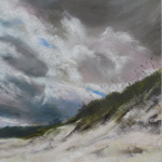 Dunes de Pen Guen - Peinture au pastel sec par Isabelle Douzamy - 40x50cm