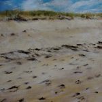La dune - Peinture au pastel sec par l'artiste peintre Isabelle Douzamy - 51x71 cm (encadré)