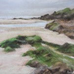 Les Algues Plage du Petit Minou Plouzané - Peinture au pastel sec 30x40 cm