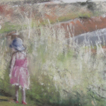 Lumière d'enfance à Saint-Jacut - Peinture au pastel sec par l'artiste peintre Isabelle Douzamy - 57x30 cm