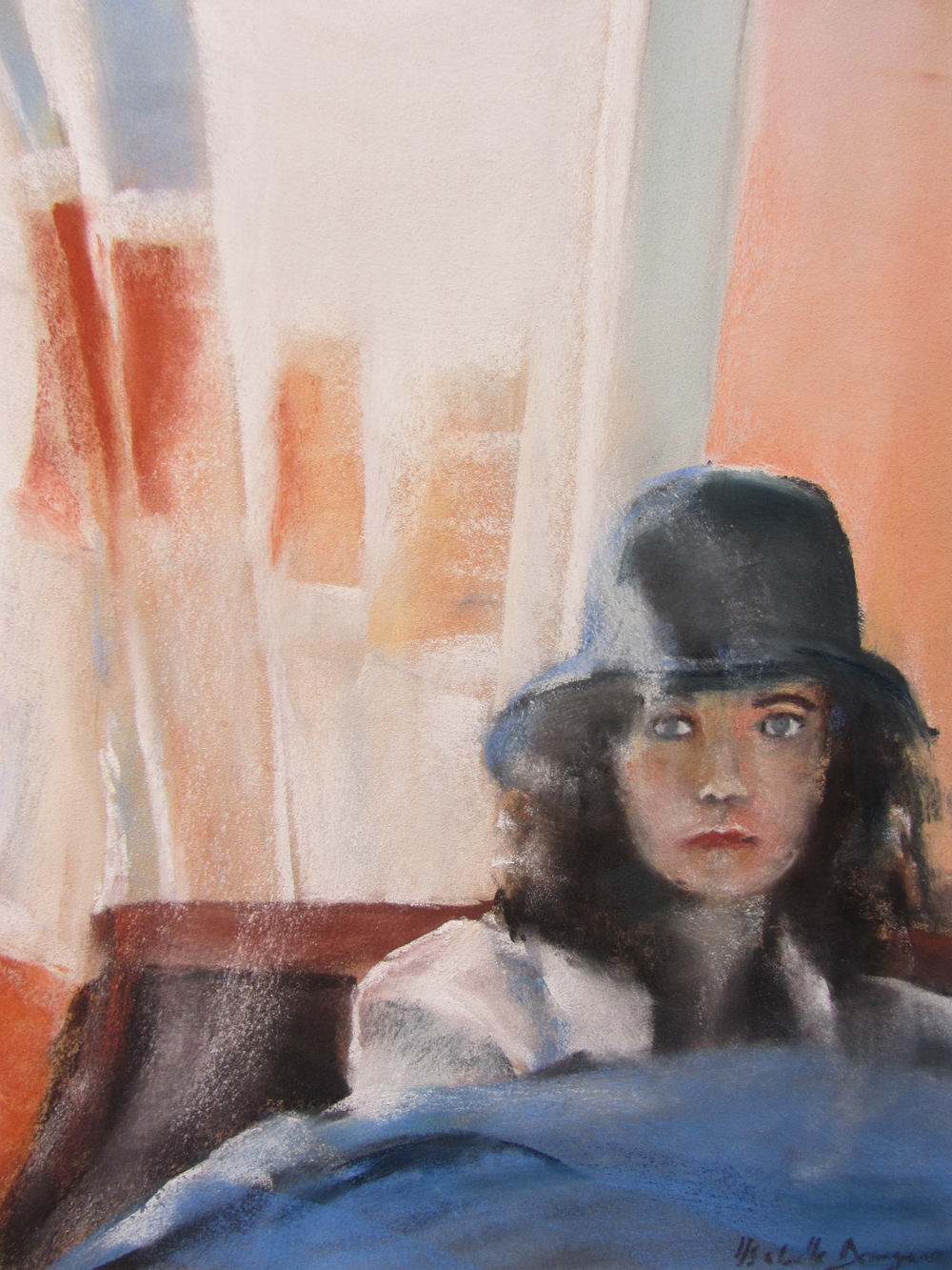Mallo - Portrait au Pastel sec par Isabelle Douzamy - 40x50cm
