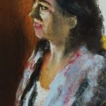 Portrait Brenda - Peinture au pastel sec par l'artiste peintre Isabelle Douzamy